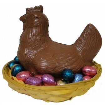Chocolade kip op gelemand
