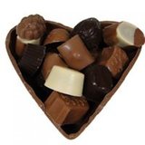 chocolade hart met bonbons